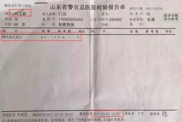 三主粮公司客户,通过糖尿病万人体验活动,食疗一个月,糖化血红蛋白从9