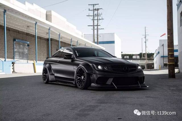 黑武士丨liberty walk 梅德赛斯 奔驰 c63 amg coupe 改装鉴赏