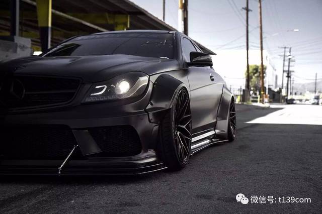 黑武士丨liberty walk 梅德赛斯 奔驰 c63 amg coupe 改装鉴赏