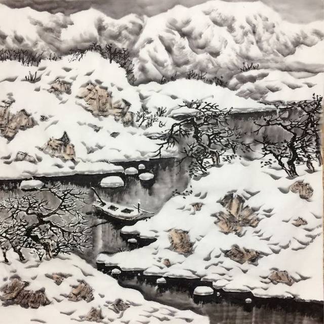 画家 万丽 冰雪画作品展