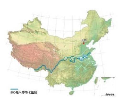 (1)秦岭一淮河一线是我国的一条重要地理分界线图片