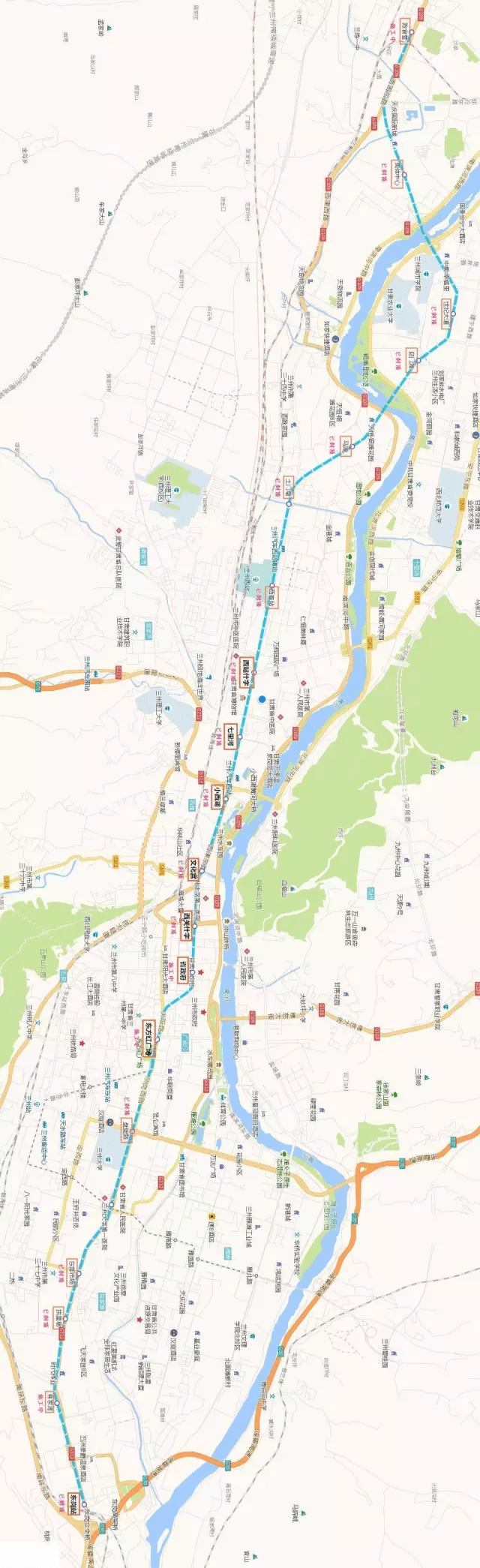 4张图告诉你兰州地铁1—4线全部站点!