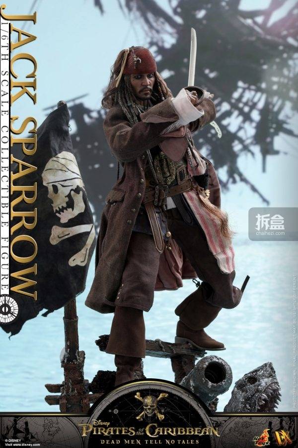 hottoys《加勒比海盗5:死无对证》杰克船长 1:6比例珍藏人偶