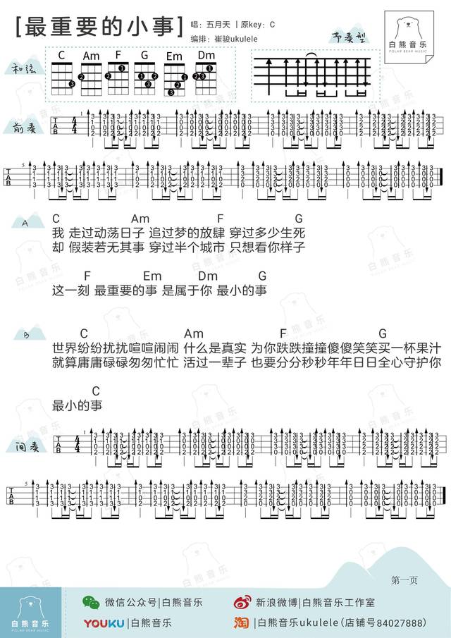 白熊音乐指弹曲谱_白熊头像