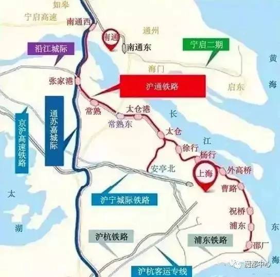 除了一期, 沪通铁路二期(太仓至四团段)也已规划完毕.