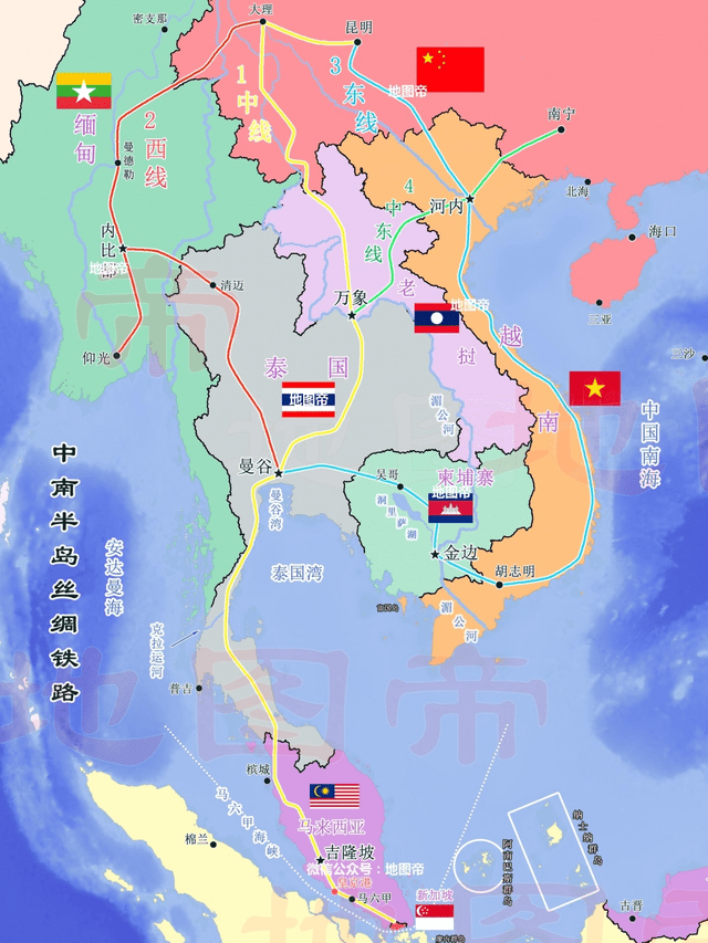 厉害了我的国,中南半岛修铁路中国与7个国家相连