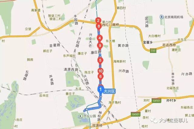 该道路位于大兴区黄村镇,规划为城市主干路,南北走向,道路红线宽60米
