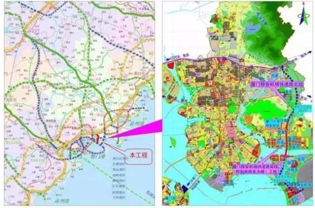 翔安机场快速路总长14.2公里,连通未来的翔安国际机场.