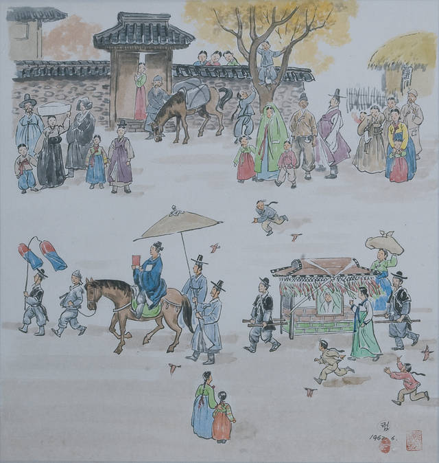 林洪恩 婚礼 1962年 44 x 47cm