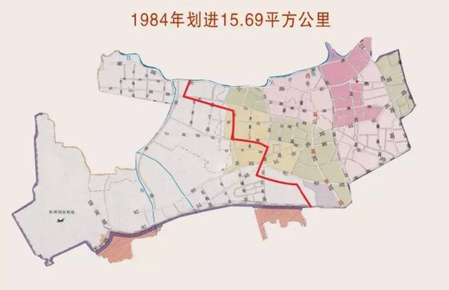 北新泾,程桥街道,虹桥机场划入长宁区域范围.