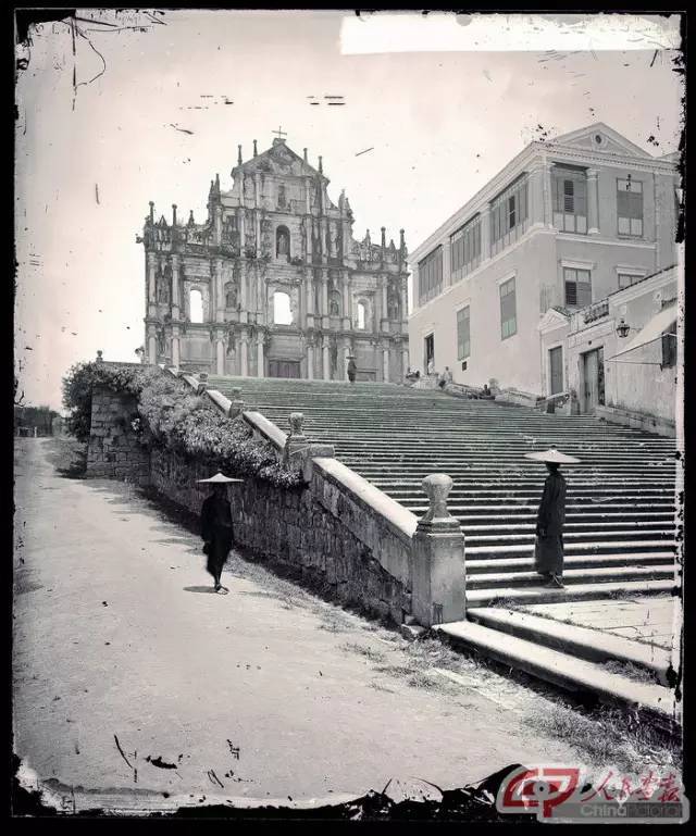 大三巴 牌坊  澳门 1870年