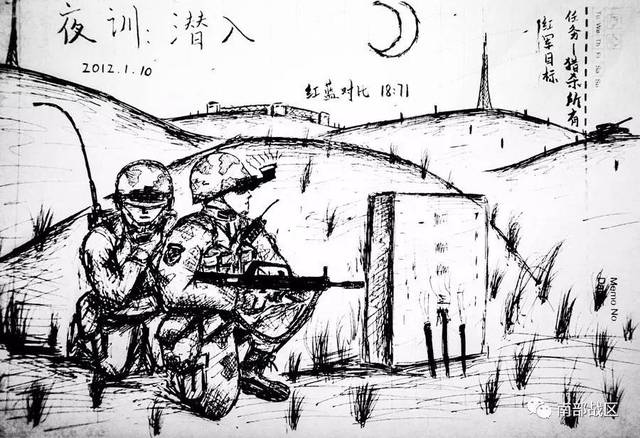 手绘简笔画:记录一名基层军官的十年