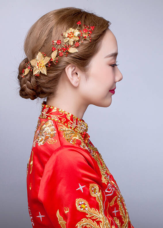 中式婚纱照新娘古装发型 像公主一样出嫁