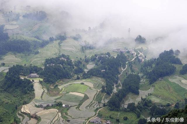 贵州:遵义市革命老区桐梓县尧龙山镇雨后云海如仙境,避暑好地方.