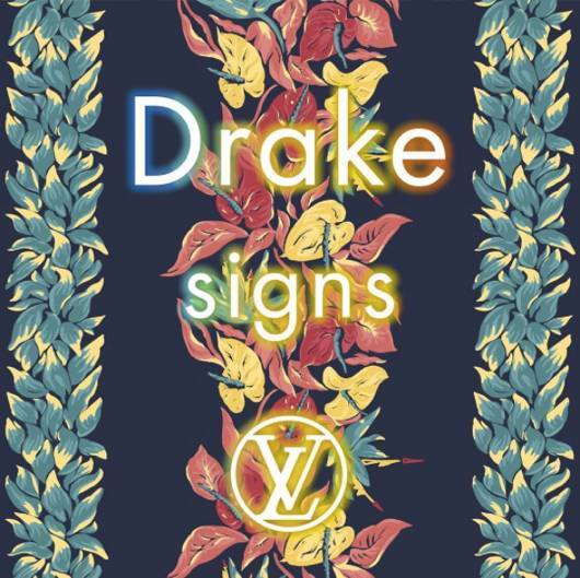 有趣的是,在官方账号上,品牌同时宣布drake 将要发布一支名为《signs