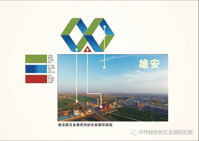 房顶之红,同时与中国传媒大学及经管学部标志色彩一脉相承,预示着雄安