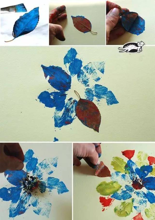 水粉画 | 拓印新方法,这样的涂鸦方式真简单!