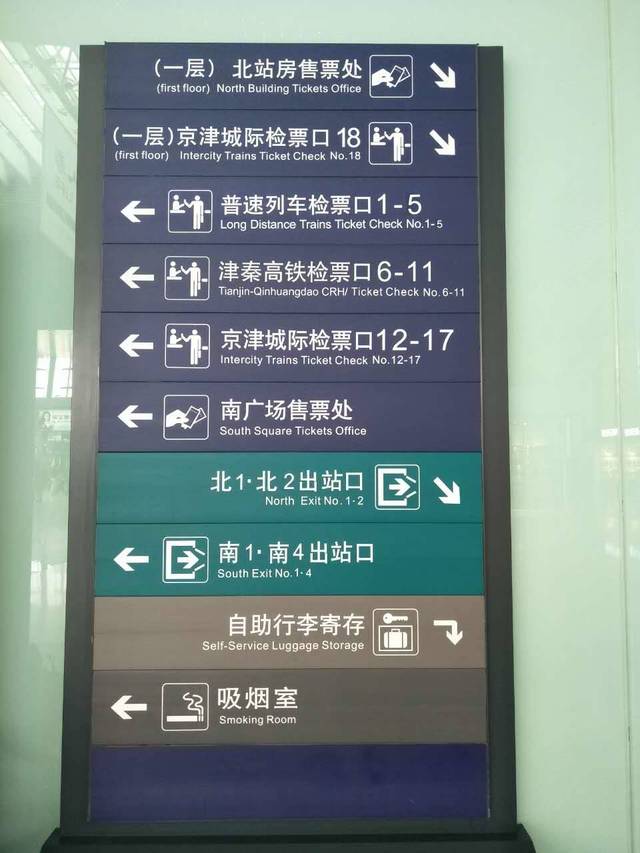 回家,去外地都要到天津站坐车 站口买票或取票,在不同的检票口 乘坐不