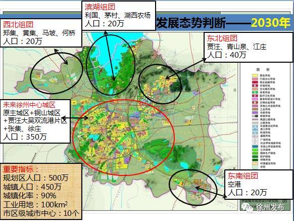 徐州总体规划高清大图公布,这几个镇要变成市区!信息量超大