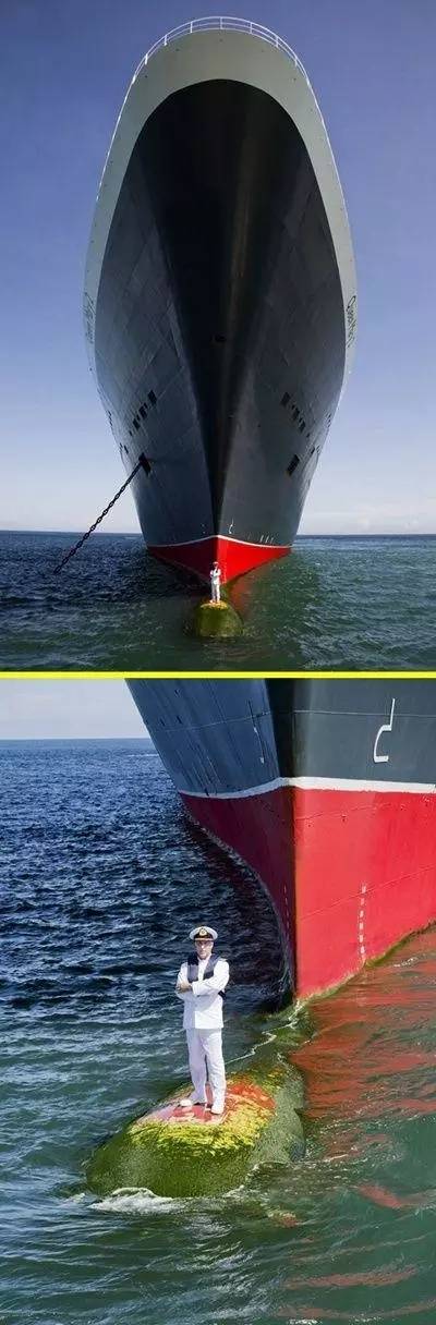 "船鼻子"的英文名叫"bulbous bow ",直译过来是"长得像球一样的船艏