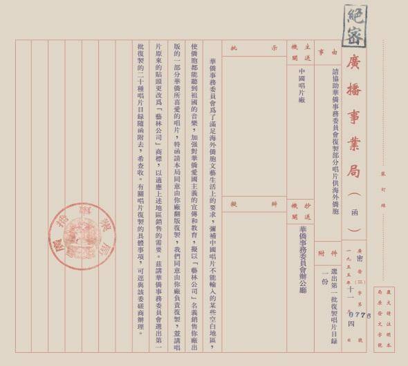 揭秘|1955年,北京"绝密"文件令香港多了一家唱片公司