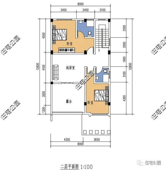 10米开间,8,9米开间只要相应减小各间开间一点点就可以了.