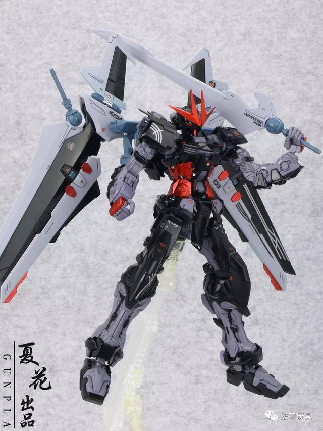 高达模型 mg pb限定漆黑异端 喷涂作品