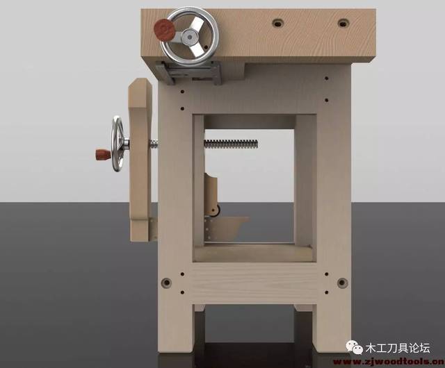 木工桌多角度详细图 单丝杠桌钳一体木工台的结构
