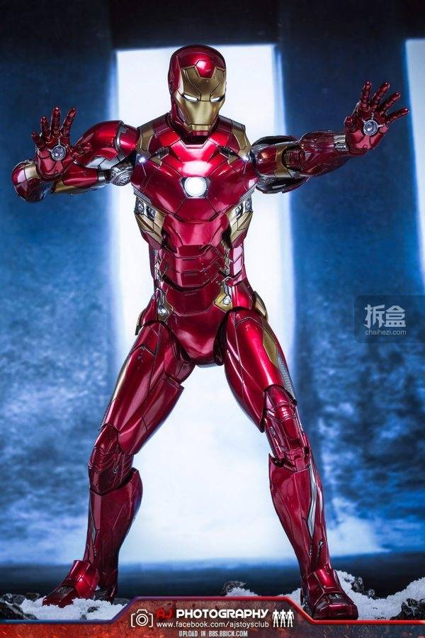 【aj摄影】hottoys 1/6 压铸合金《美国队长3》钢铁侠mk46