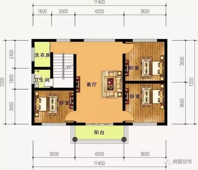 为大家推荐一款小宅基地同样可以设计出有气质的房子,见下图