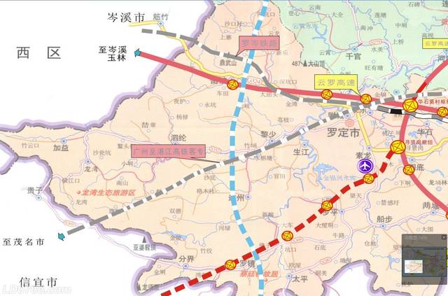 广湛高铁中罗定信宜路段方案:在双东设站!_手机搜狐网