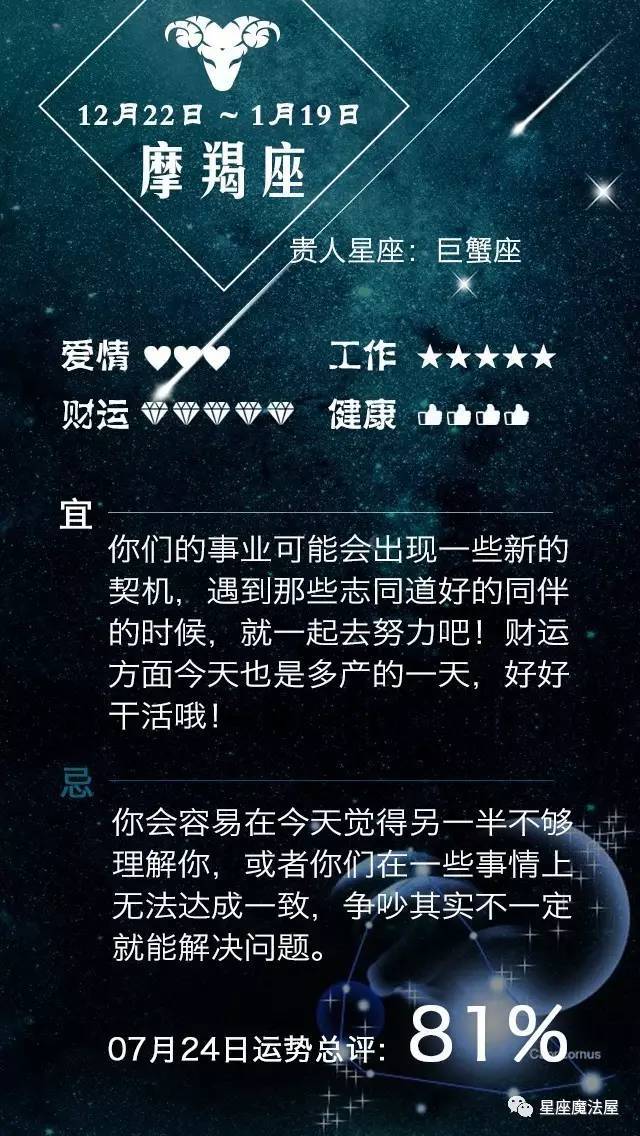 07.24星座运势 金土冲,最近穷,不约不约