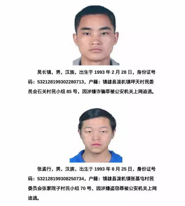 快看看你身边有没有通缉犯 云南警方悬赏65人 抓获一名奖1000元