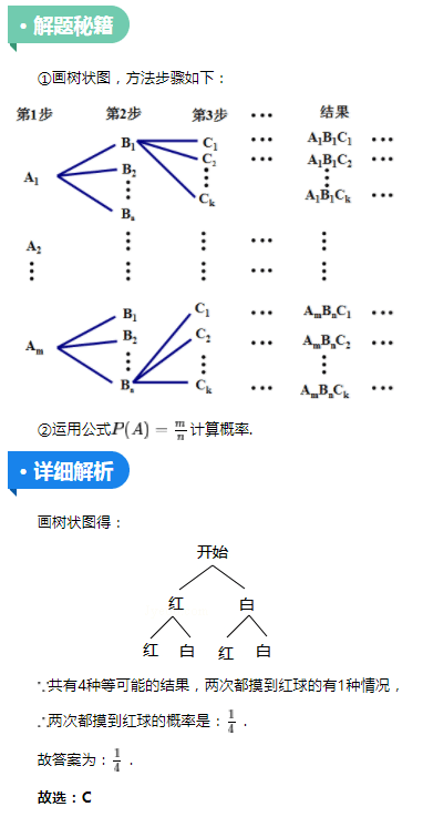 初中数学:列表法vs画树状图法