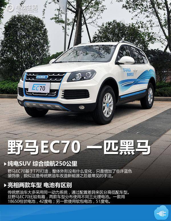 窜出一只黑马实拍野马ec70纯电动suv