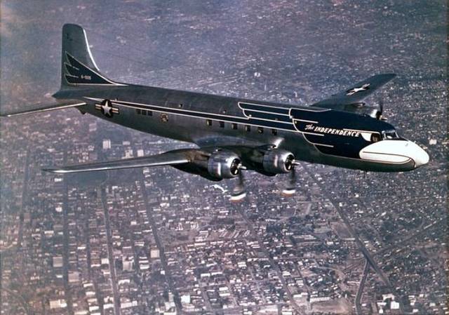 罗斯福身体状况不佳,美国政府将一架c-54"空中霸王"运输机改为总统