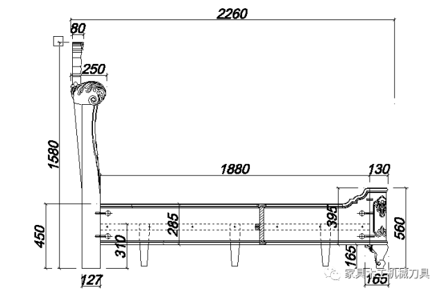 实木家具床加工cad设计图纸,内附cad看图软件