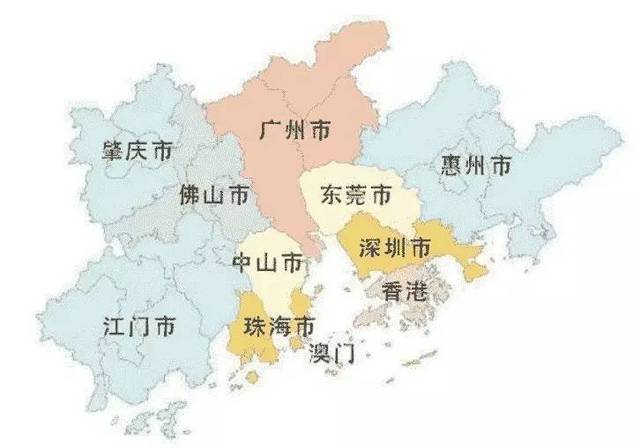 粤港澳大湾区地图