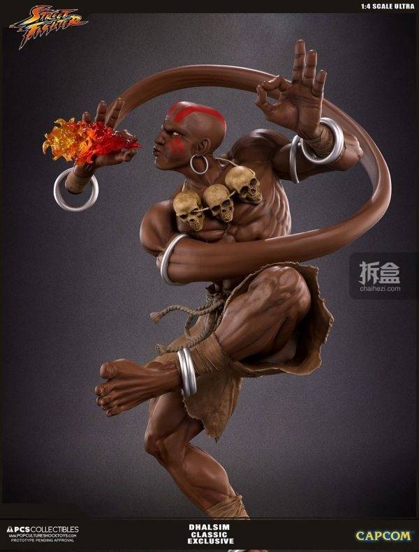 pcs《街头霸王》印度高僧达尔锡 dhalsim 1:4 雕像