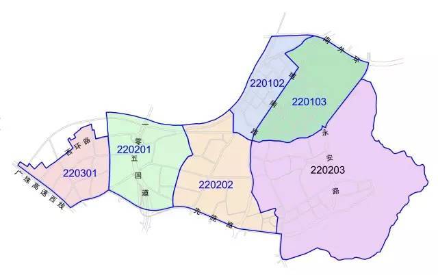 及编码体系研究,南区中心区规划范围涉及到城南社区220102&220103