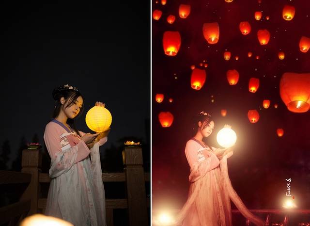 废片逆转!后期打造唯美古风夜景人像