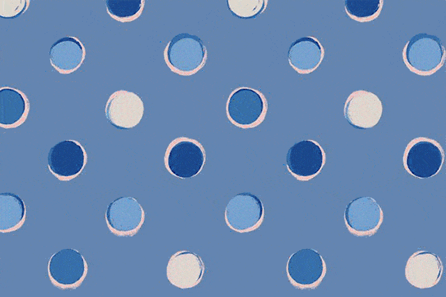 墨点印花 2017年早秋最新印花款式 一点温柔的蓝色圆形墨点 在高级灰