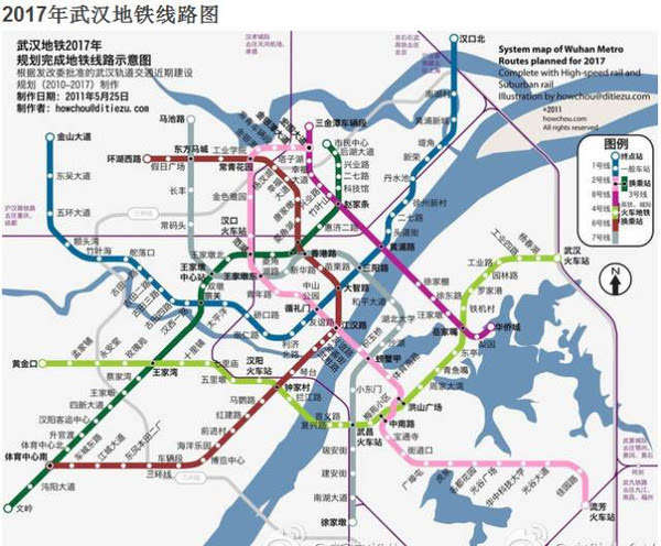 最新!武汉2016-2021年13条地铁通车时间表,路线图,可有到你家门口的?