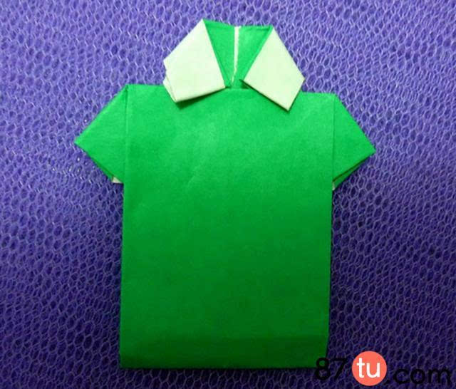 儿童折纸t恤衫折法图解教程