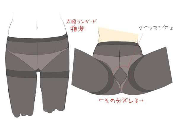 而其实在内裤底部的位置,为了透气有些裤袜会做成不同的材质,所以也会