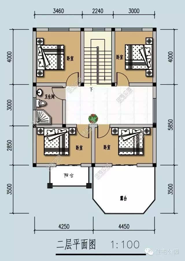 25万搞定农村2层小别墅 9米x13米 含图纸预算