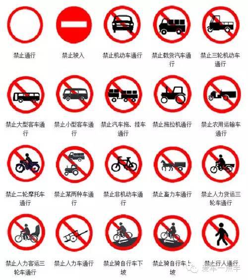 "禁止自行车以外的非机动车通行" 因为在所有交通安全标识中 "自行车