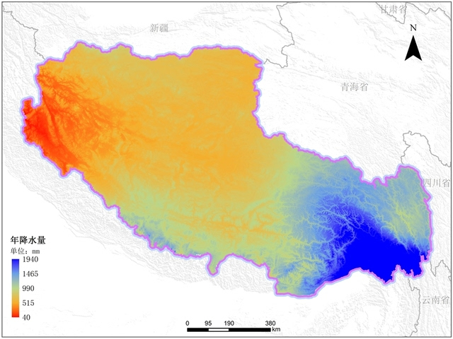 西藏年降雨量空间分布数据是地理国情监测云平台推出的气象气候类数据