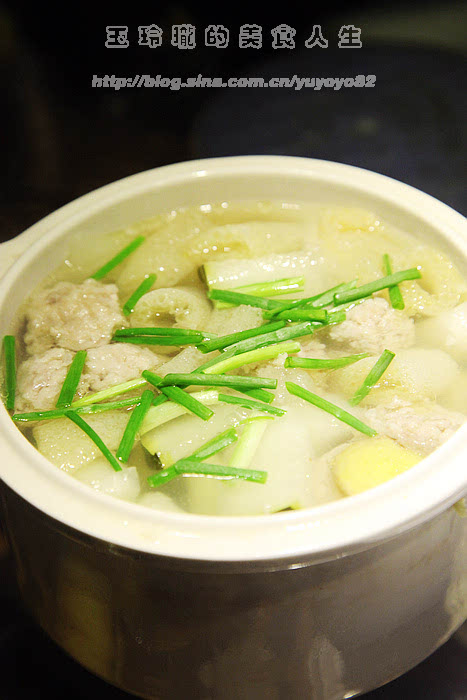 【玲珑菜品】夏天山珍煲好汤-竹荪冬瓜肉丸汤