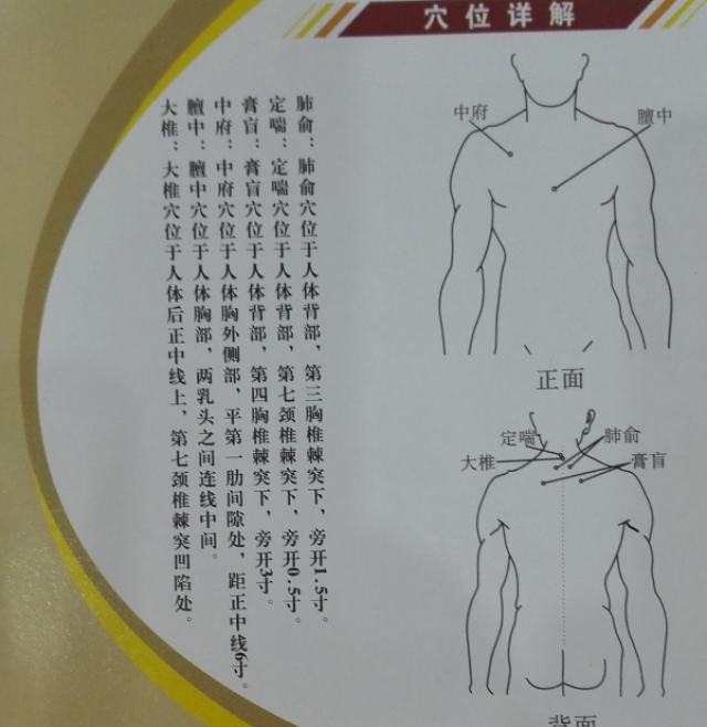 儿童三伏贴敷的穴位图示